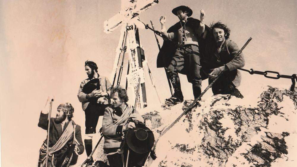 Nachstellung der ersten Glockner- besteigung. Franz Joseph Orrasch war der schnellste Bergsteiger doch Mathias Hautzendorfer war der Erstbesteiger – nach den einheimischen Bauern