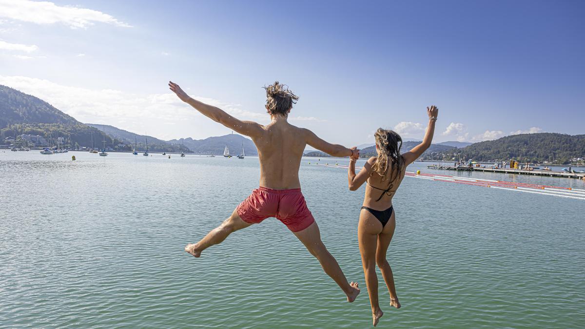 Der Wörthersee hat derzeit 26 Grad 