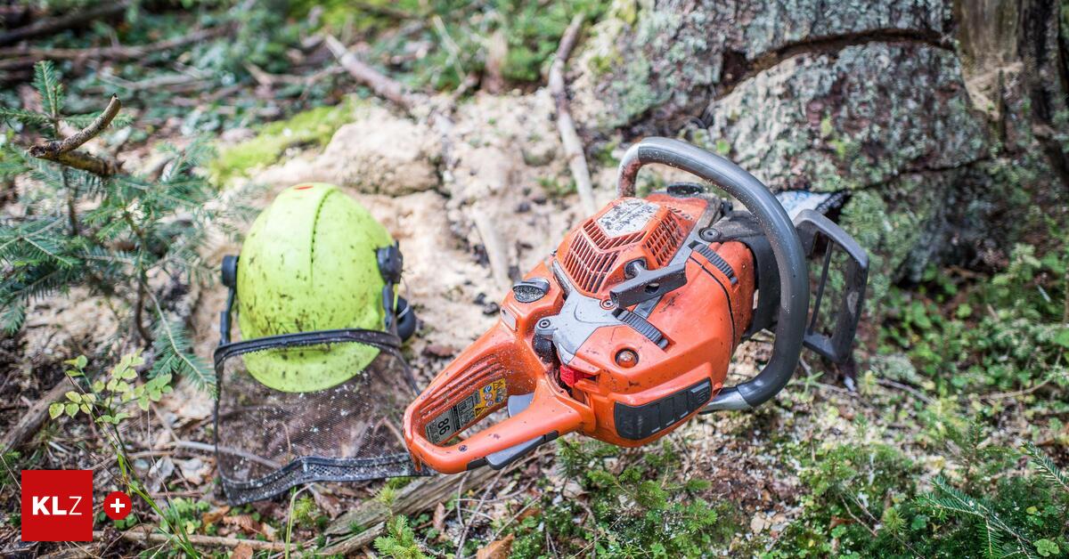 Chainsaw cuts deep wound in leg