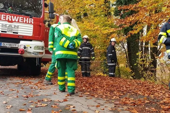 Dabei waren 161 Feuerwehrmänner- und Frauen von 13 Feuerwehren, ein Löschzug mit 28 Fahrzeugen, 2 Kameraden der FF Wildbach mit dem Einsatzleitfahrzeug,  Rotes Kreuz, das Grüne Kreuz und die Polizei.