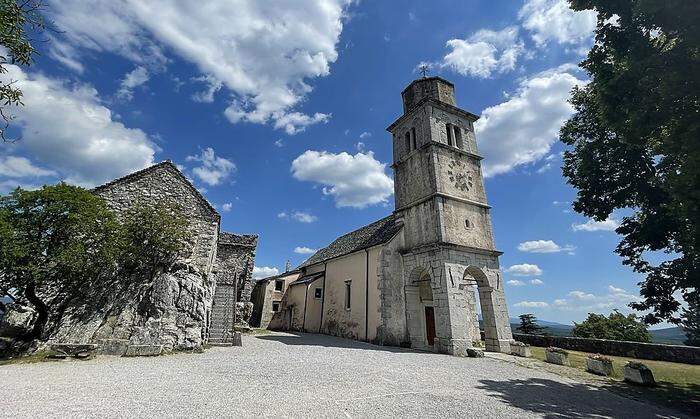 Die Wallfahrtskirche in Monrupino