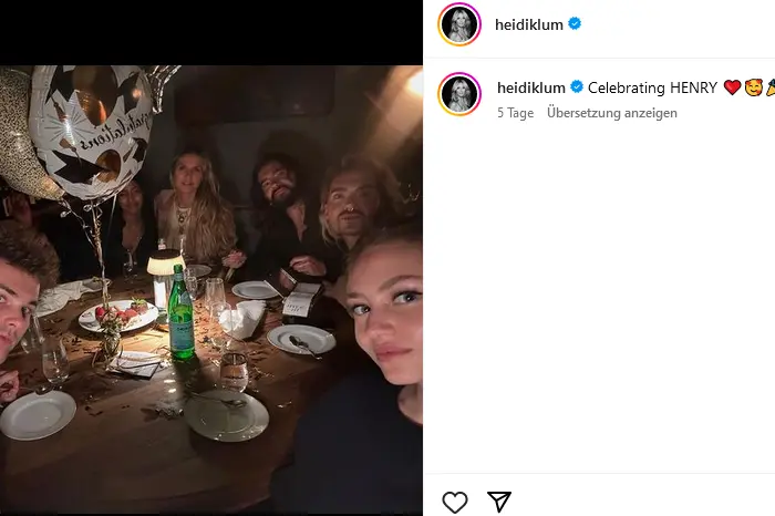 „Wir sind alle sooo stolz auf dich. Du hast es geschafft, mein hübscher Junge“, gratuliert Model Heidi Klum ihrem Sohn Henry zum High-School-Abschluss auf Instagram.