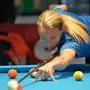 ABD0122_20160407 - ST. JOHANN/PONGAU - STERREICH: ZU APA0130 VOM 7.4.2016 - Poolbillardspielerin Jasmin Ouschan (AUT), whrend der Billard-EM 8er Ball, am Donnerstag, 7. April 2016, in St. Johann/Pongau. - FOTO: APA/BARBARA GINDL