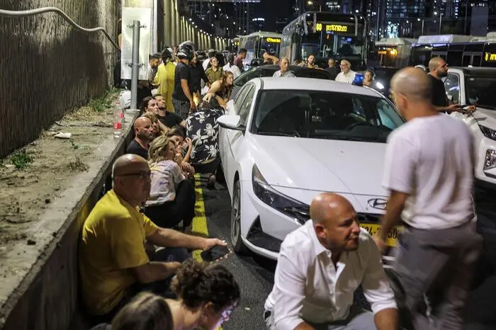 Schutzsuchende in Tel Aviv.