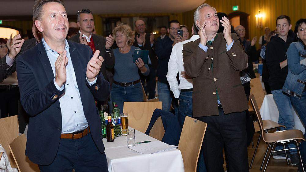 Walter Rosenkranz (rechts) im Wahlkampf mit dem Kärntner FPÖ-Chef Erwin Angerer