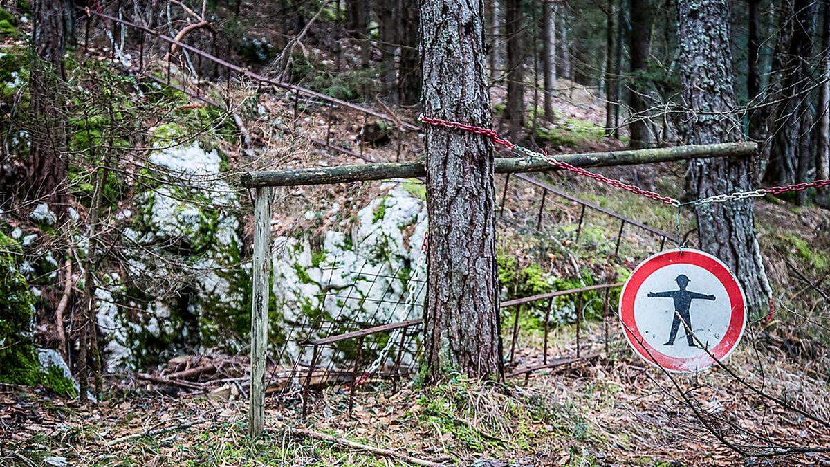 Betreten verboten: das Areal der Villacher Naturschächte