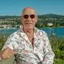 Otto Retzer an seinem geliebten Wörthersee, an dem viele seiner   Filme entstanden sind
