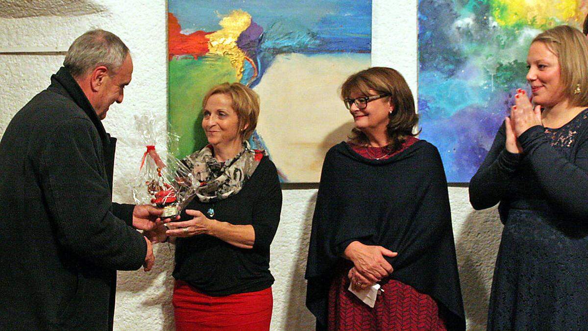 Blaschitz, Wernig, Sander und Sdovc (von links) bei der Vernissage am Freitag