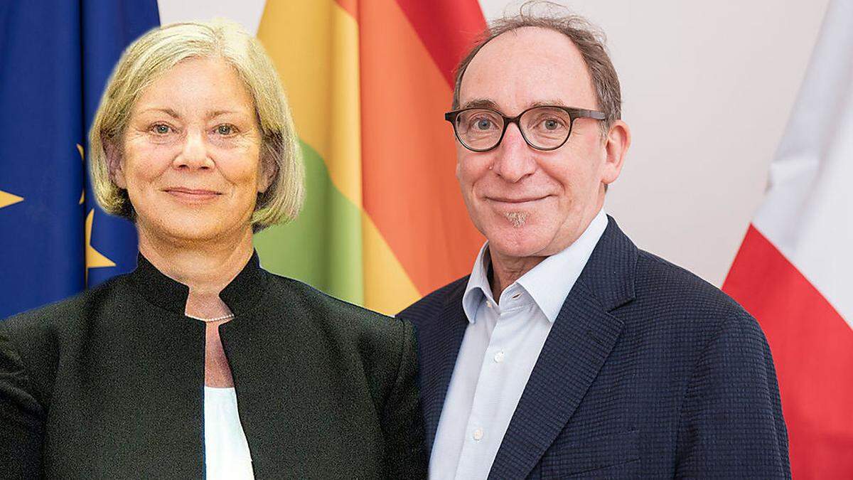 Gesundheitsminister Johannes Rauch (Grüne) und Gabriele Sprickler-Falschlunger