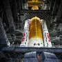 Die Rakete „Space Launch System“ für die Mission „Artemis 2“
