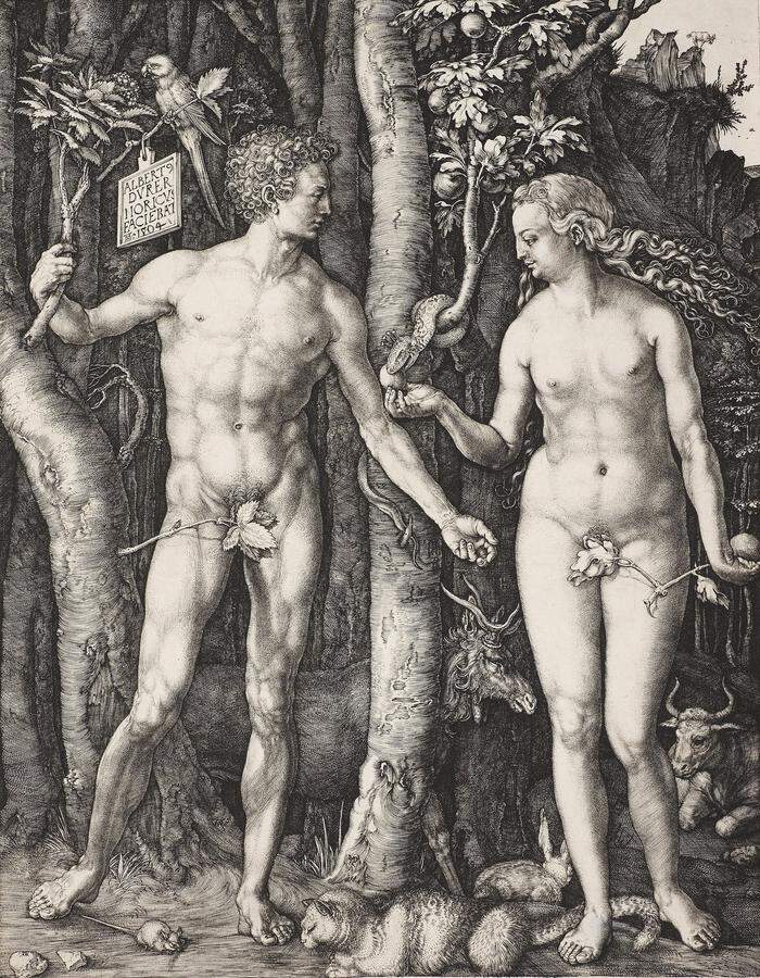 Albrecht Dürer, Adam und Eva, 1504, Kupferstich