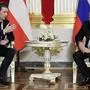 Sebastian Kurz mit Wladimir Putin in St. Petersburg