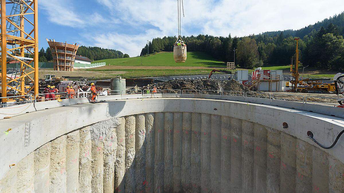 Baustelle beim Semmeringbasistunnel