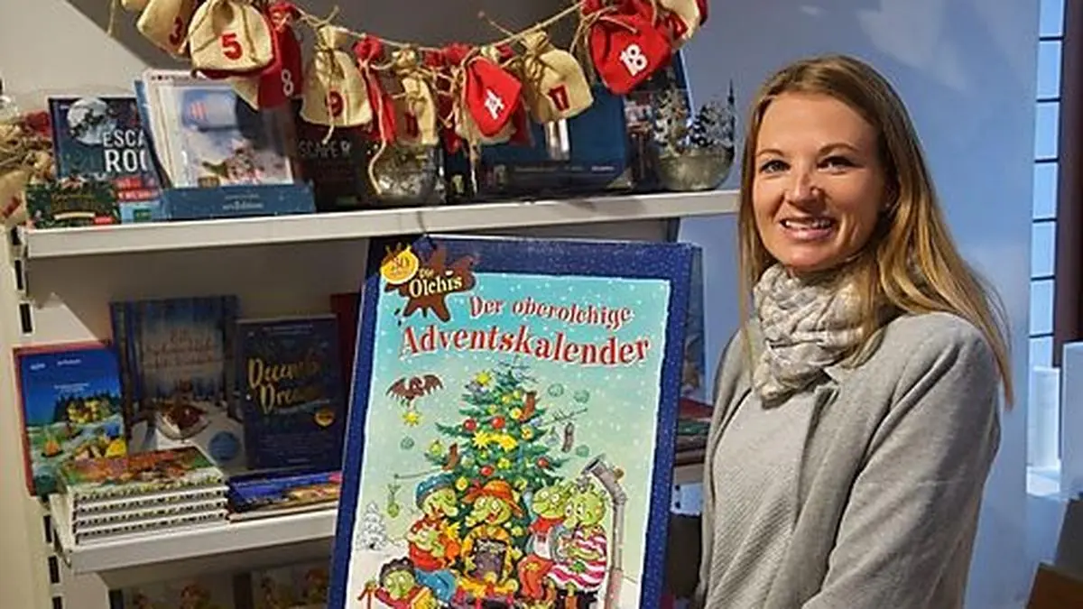 In der Buchhandlung Besold kann man bei Mitarbeiterin Syvila Reibnegger die Waren im Geschäft abholen 