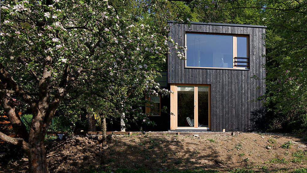 Villa Rabenschwarz: Fassade aus verkohltem Lärchenholz