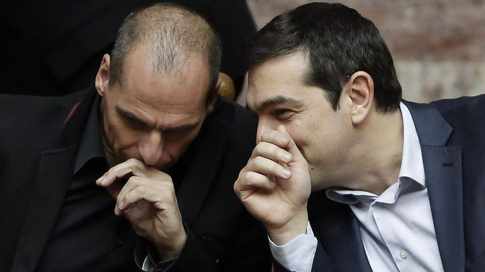 Alexis Tsipras (rechts)  und Yanis Varoufakis