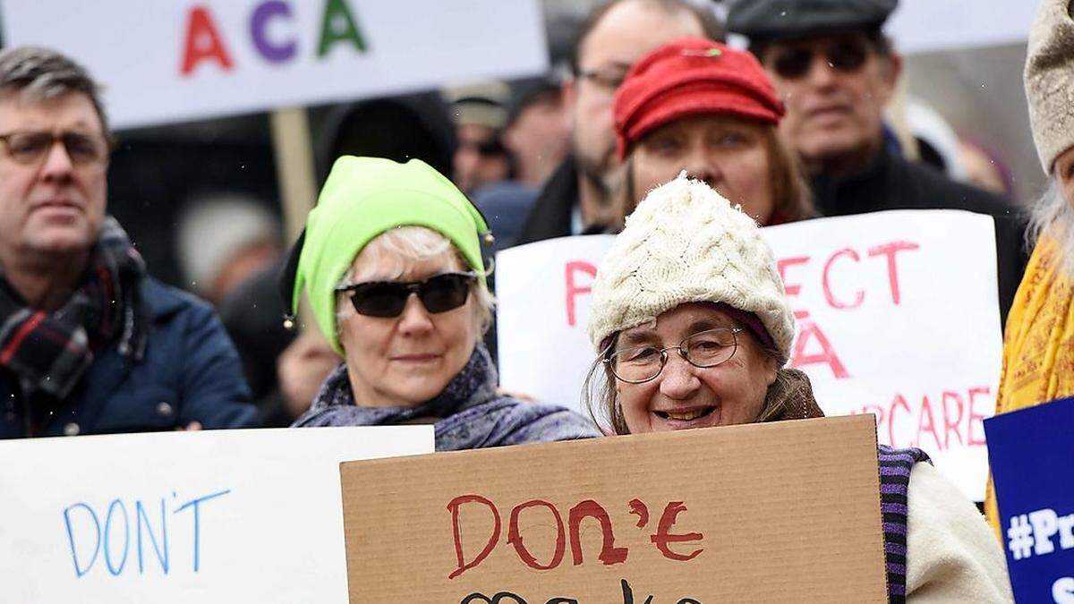 Die Abschaffung von &quot;Obamacare&quot; wird von Protesten begleitet