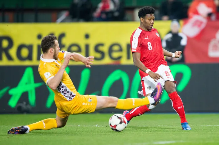 Österreich fand bereits in der Anfangsphase durch David Alaba die erste richtig dicke Torchance vor.