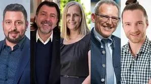 Die bis dato bekannten Spitzenkandidaten: Christian Siderits (FPÖ), Josef Wallner (SPÖ), Maria Huber (Grüne und Bürgerliste), Gunther Riedlsperger (ÖVP) und Marc Ortner (Liste Zukunft Deutschlandsberg)