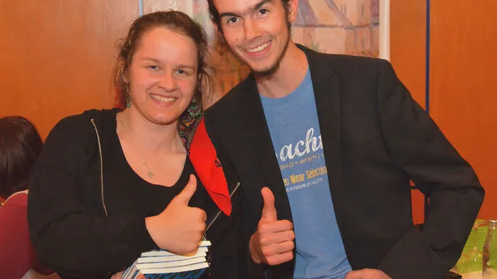 Gewinnerin Rebecca Maria Milke mit dem Liesinger Samuel Unterguggenberger, er vertrat den Bezirk Hermagor