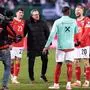 VIENNA,AUSTRIA,18.NOV.25 - FIFA World Cup 2026, European Qualifiers, group stage, OEFB international match, Austria vs Bosnia and Herzegovina. Image shows the rejoicing of Alessandro Schoepf, head coach Ralf Rangnick, David Alaba and Konrad Laimer (AUT).
Photo: GEPA pictures/ Armin Rauthner