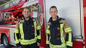 Neue Spitze bei der Gleisdorfer Feuerwehr: Seit einem halben Jahr ist Dominic Gatschnik (l.) Kommandant-Stellvertreter, Stefan Absenger (r.) ist Kommandant