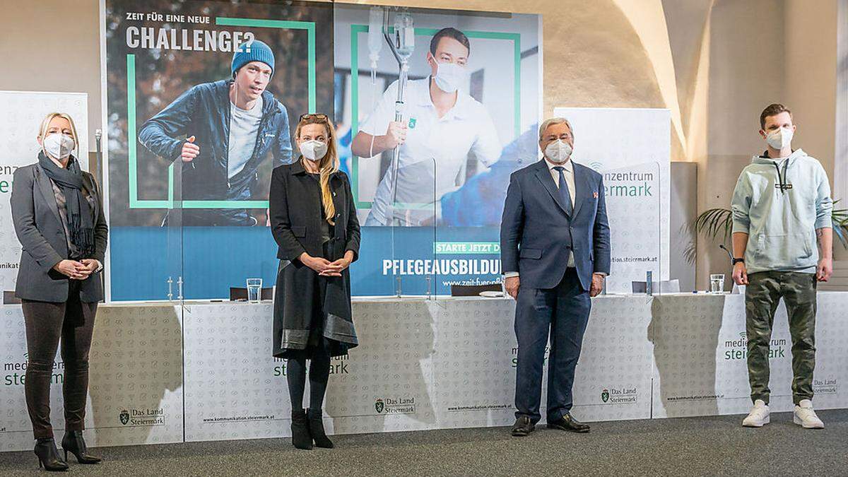 Eveline Brandstätter, Juliane Bogner-Strauß, Karlheinz Tscheliessnigg und Lukas Rumpold 