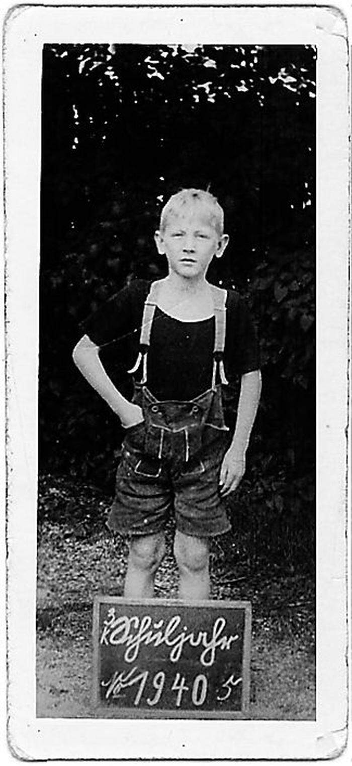 Karl Merkatz im Alter von zehn Jahren 