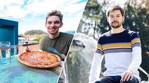 Edward Dallas (20) und Romain Lechevestrier (22) sind Erasmus-Studenten in Graz