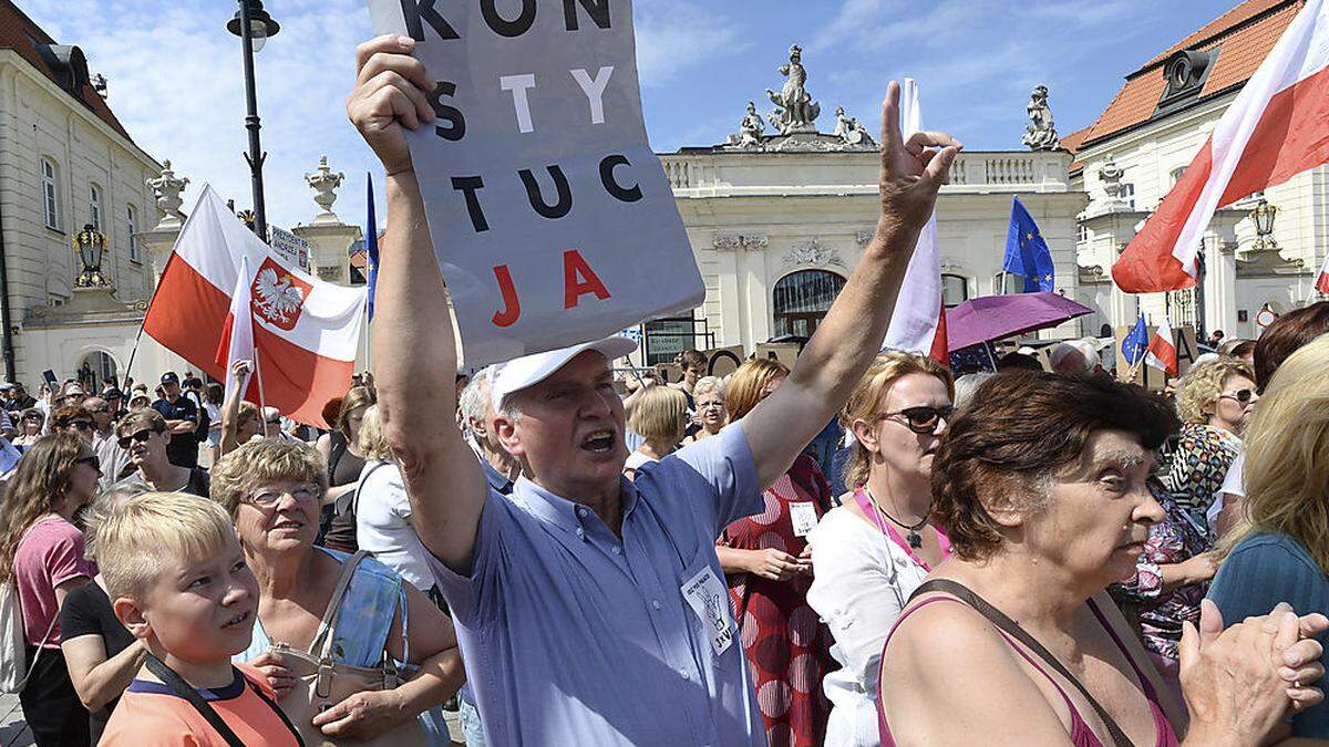 Proteste in Warschau