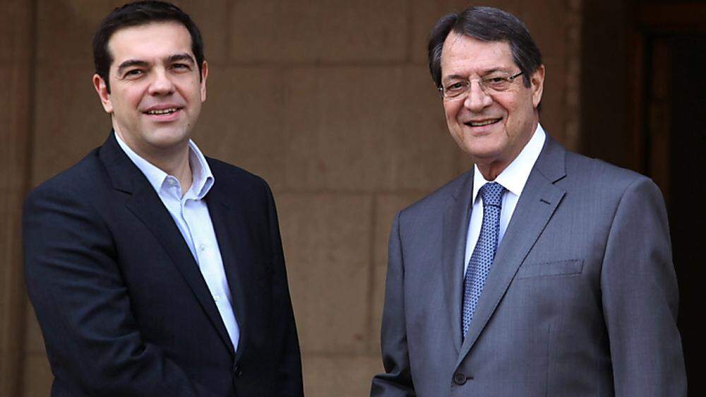 Tsipras mit dem zypriotischen Präsidenten Anastasiades