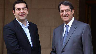 Tsipras mit dem zypriotischen Präsidenten Anastasiades