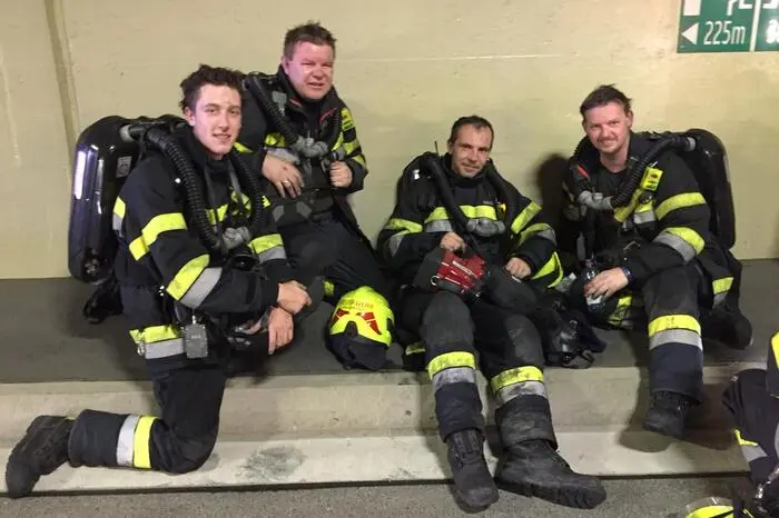 Ihre Mission erfolgreich abgeschlossen haben diese Feuerwehrmänner aus Gratkorn