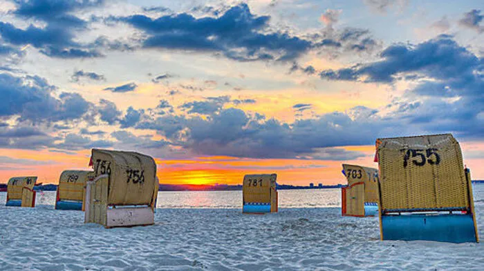 Die Strandkörbe sind ein Wahrzeichen der Insel Rügen