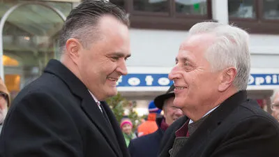 Sportminister Hans Peter Doskozil und BSO-Präsident Rudolf Hundstorfer