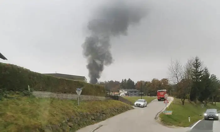 Rauchsäule war von weitem sichtbar