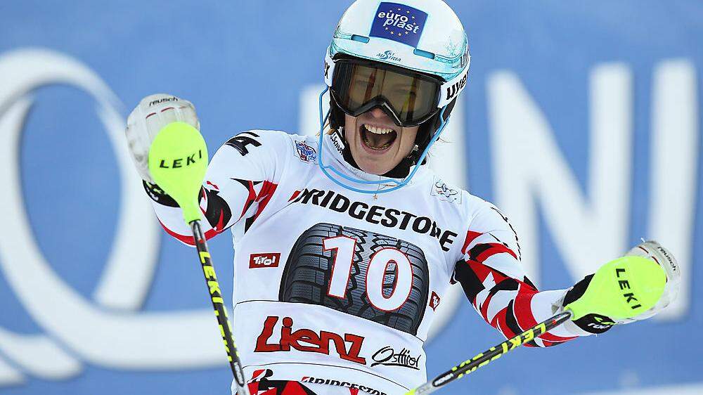 Die Freude ist Thalmann ins Gesicht geschrieben: Sie holte sich in Lienz den 4. Platz im Slalom