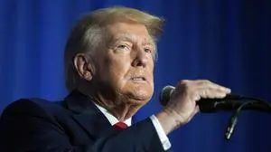 FILE - Former President Donald Trump speaks at the New Hampshire Federation of Republican Women Lilac Luncheon, June 27, 2023, in Concord, N.H. (AP Photo/Steven Senne, File)