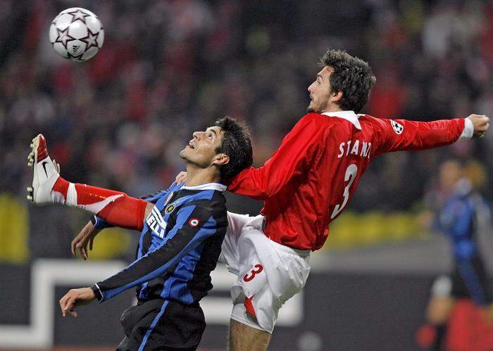 Martin Stranzl (rechts) spielte mit Moskau 2006 in der Champions League gegen Bayern, Inter Mailand (Bild) und Sporting Lissabon