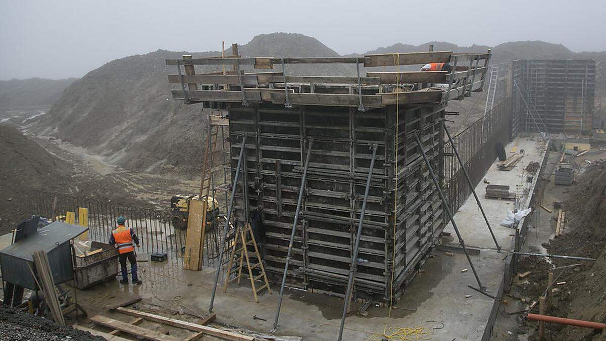 Baumaßnahmen für den neuen Transformator in Obersielach