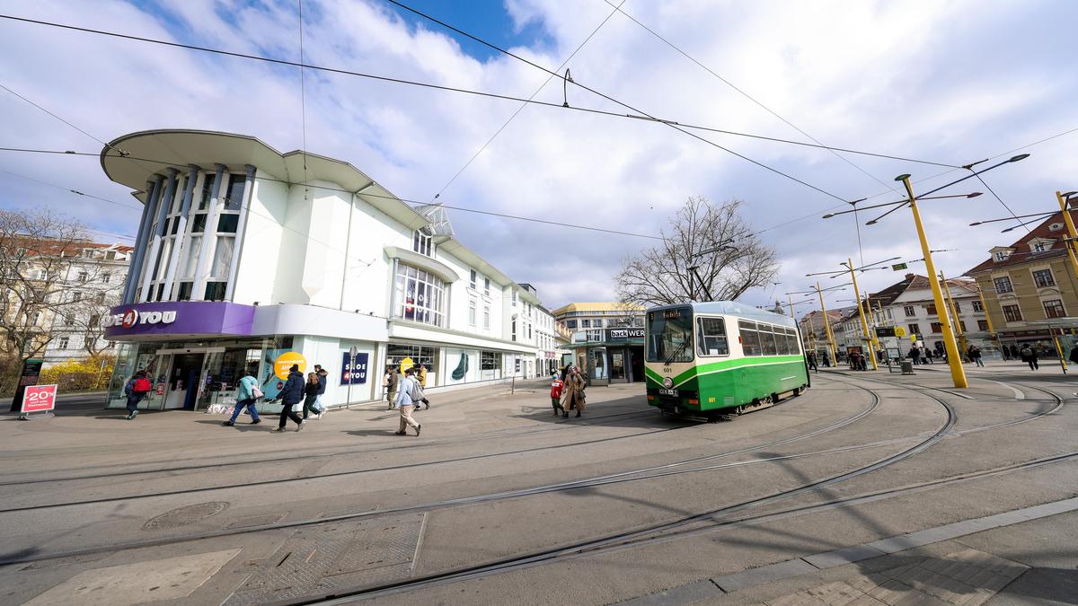 Jakominiplatz im Zentrum von Graz