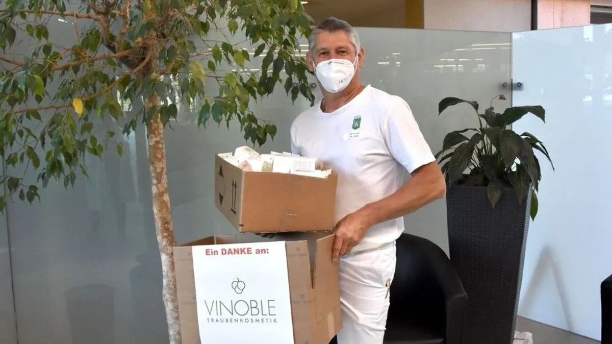 Das Krankenhauspersonal bedankt sich für die Spende