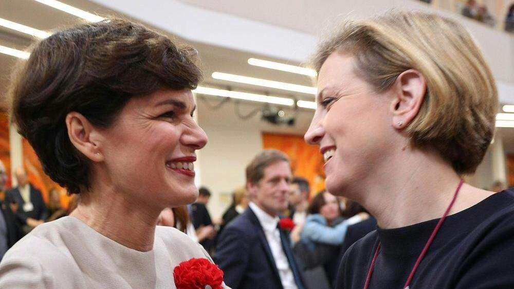 Pamela Rendi-Wagner (SPÖ) und Beate Meinl-Reisinger (Neos) wären gerne in der Regierung - ob sie das miteinander schaffen, ist fraglich