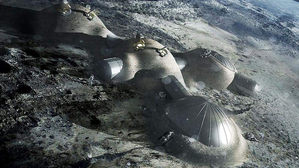 So könnte eine permanente Station auf dem Mond aussehen - nach den Plänen der ESA