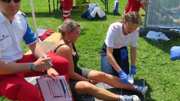 Beim Rot-Kreuz-Jugendwettbewerb war am Samstag in Bruck einiges los.