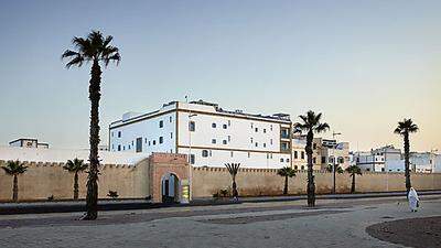 Das Hotel "Heure Bleue" am Eingang der Medina von Essaouira