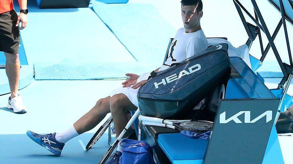 Novak Djokovic beim Training in Melbourne
