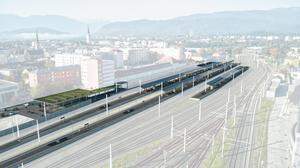 Visualisierung vom Hauptbahnhof in Villach