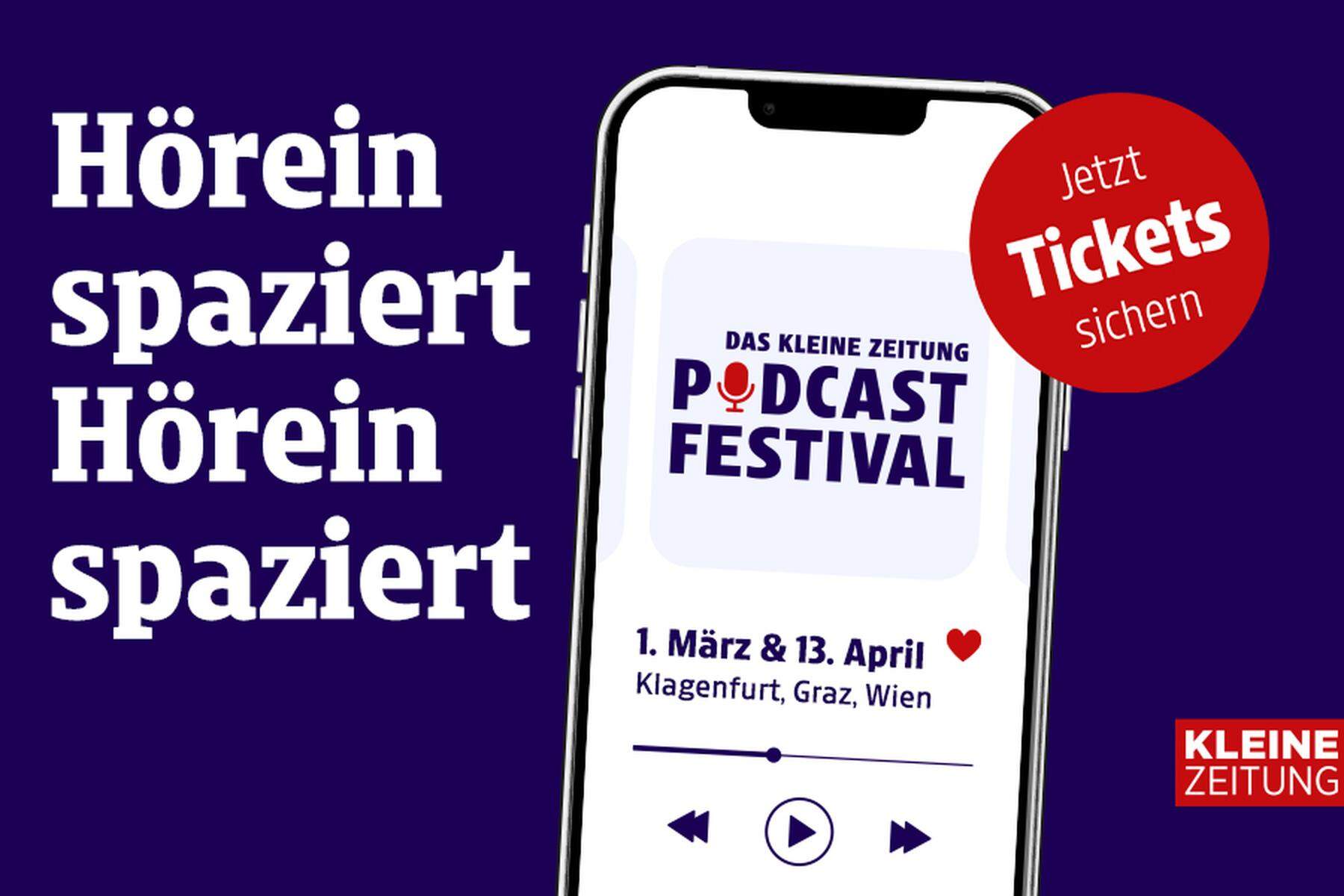 Podcast Festival: Kleine Zeitung Podcast Festival: Jetzt in Graz, Klagenfurt und Wien