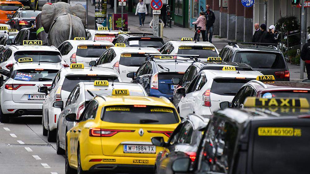Die Wiener Taxler demonstrieren immer wieder gegen Uber, zuletzt Mitte Mai 2019